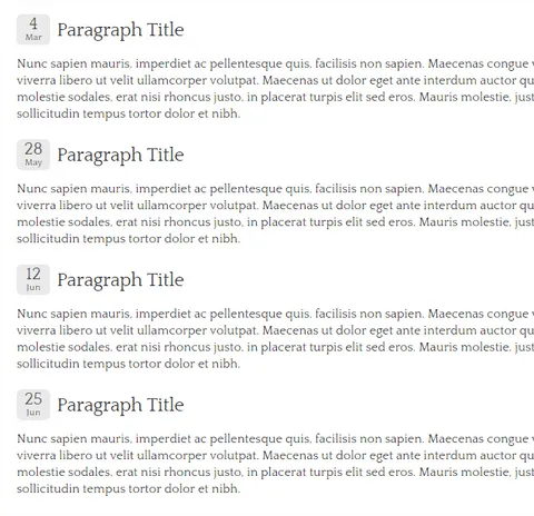 CSS Datumsstempel und Zeitstempel