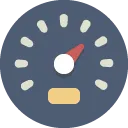 Icon flacher Kreiszähler