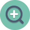 Icon flache Kreisvergrösserung