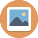Icon flaches Kreisphoto