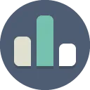 Icon flaches Kreis-Diagramm