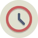 Icon flache Kreisuhr