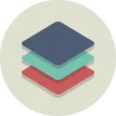 Icon flaches Kreisblatt