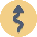 Icon flacher Kreispfeil
