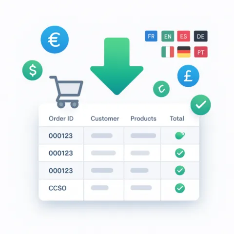 export des commandes en ligne