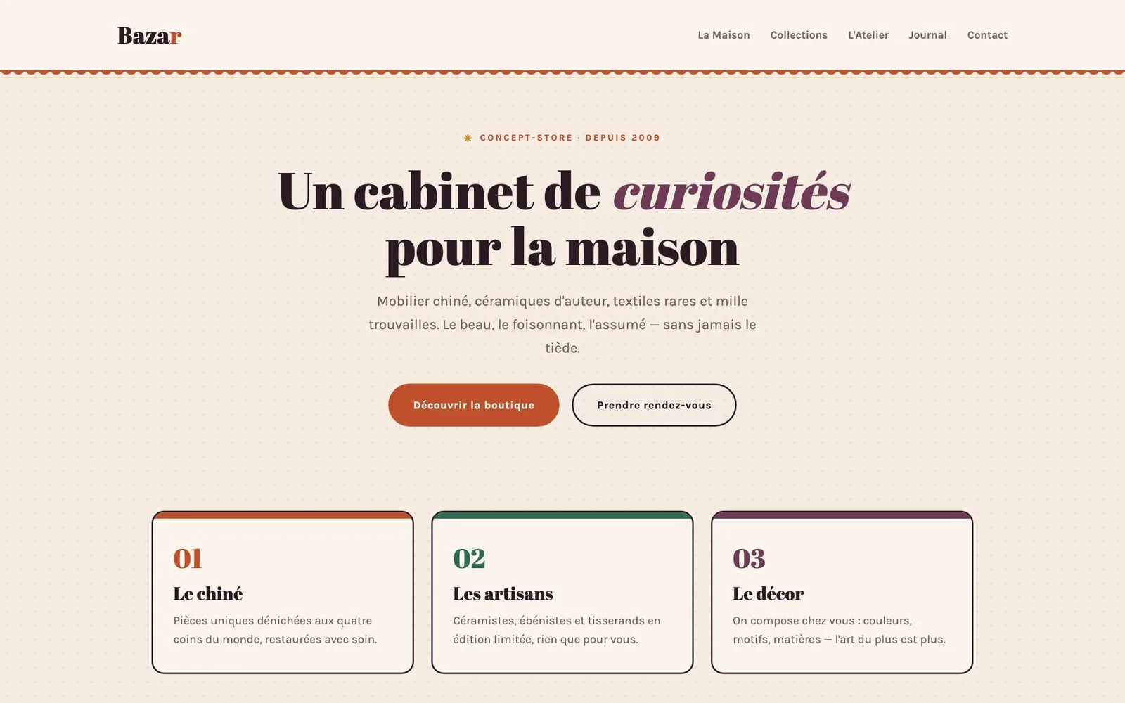 Bazar — Éclectique, riche en couleurs et motifs