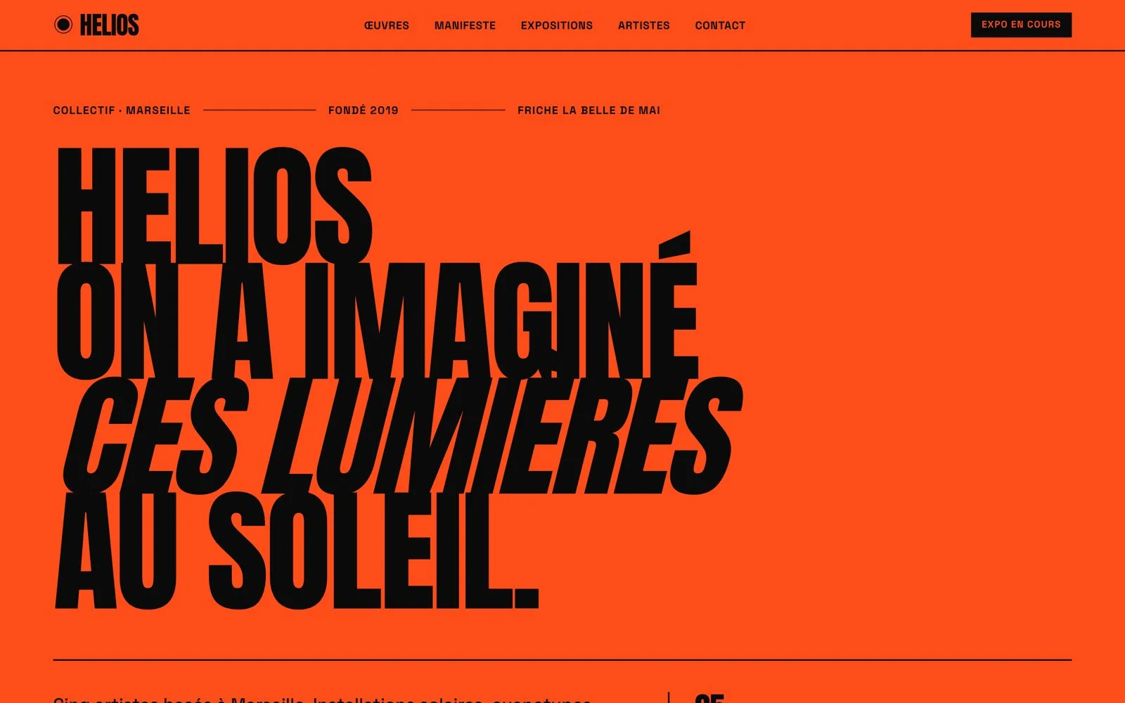 Le site Helios, style Confetti