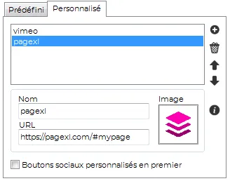 Boutons personnalisés dans le thème